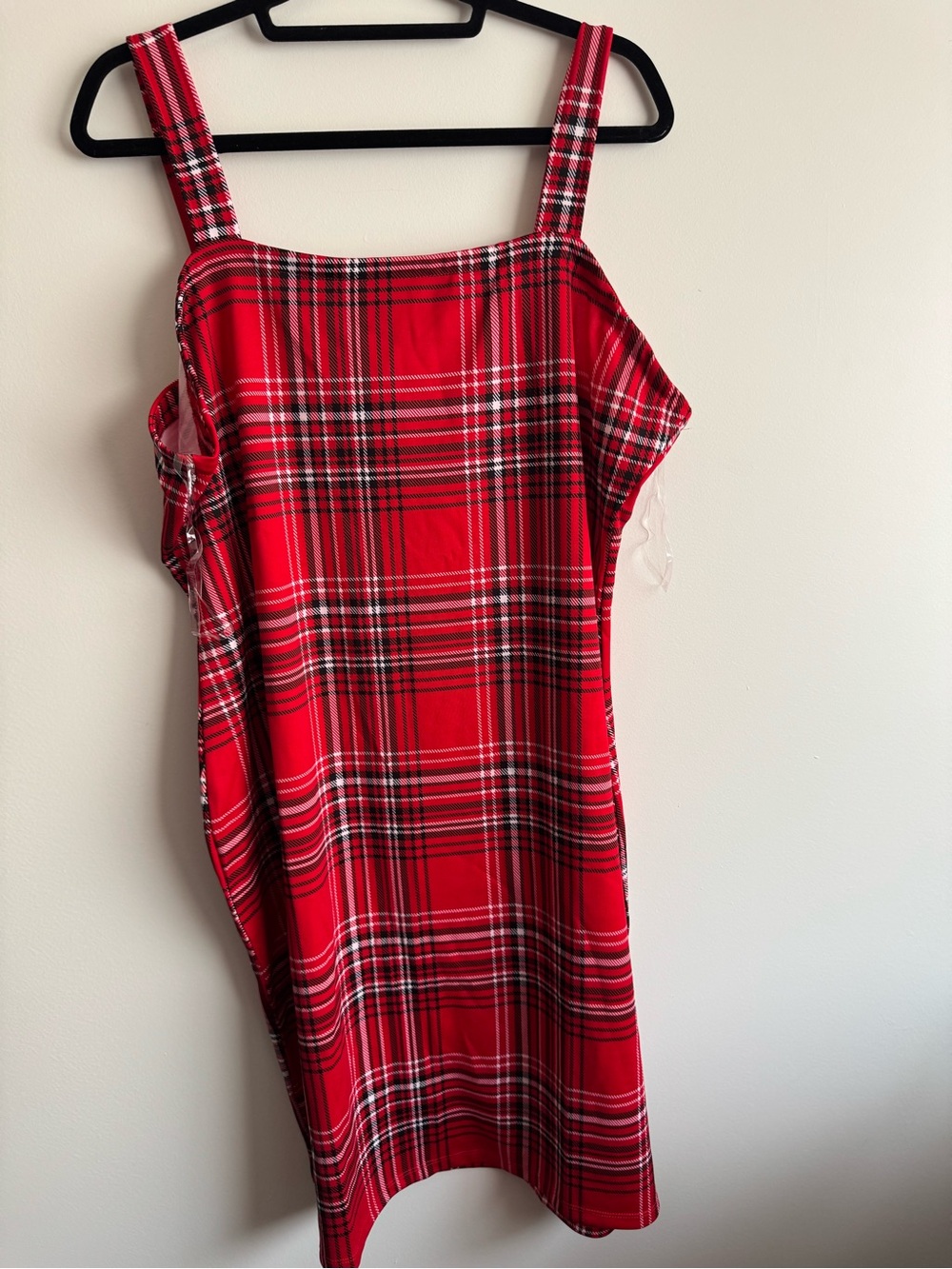 NWT Jolie & Joy Red & Black Polyester Plaid Dress Juniors Plus Size 3X